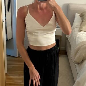 Abercrombie & Fitch Cream Textured Top